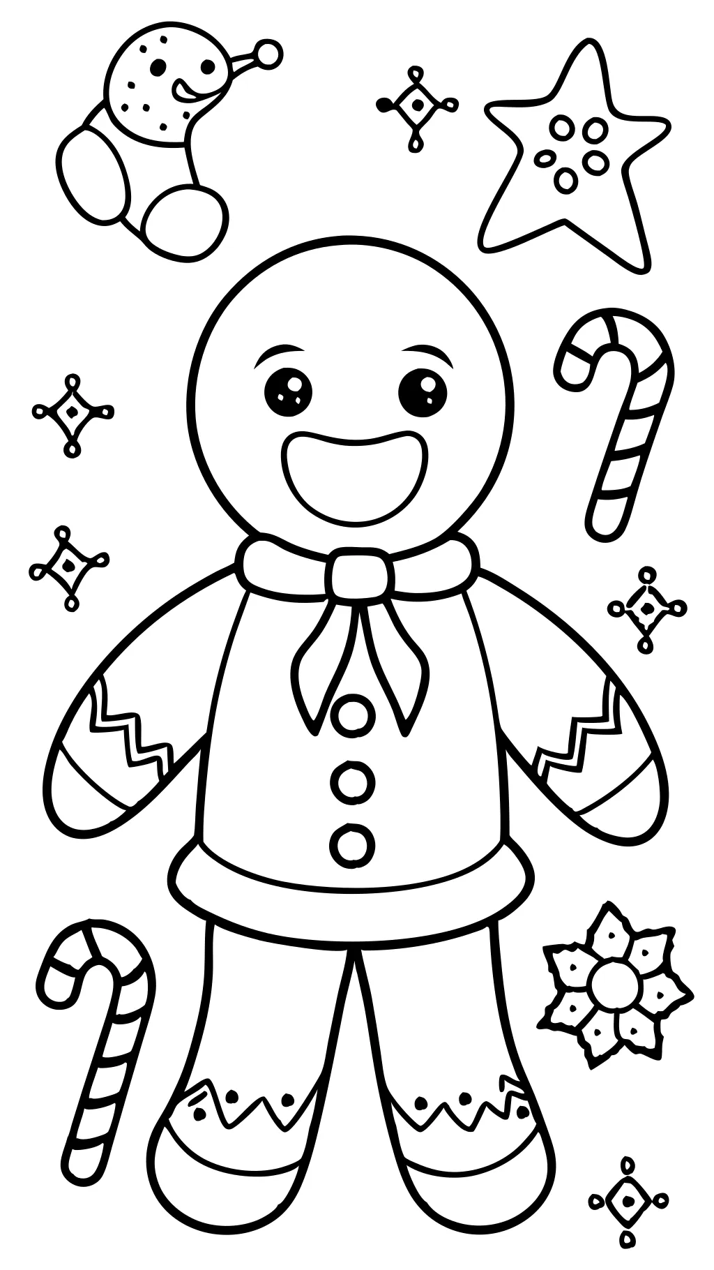 cute gingerbread man coloring pages